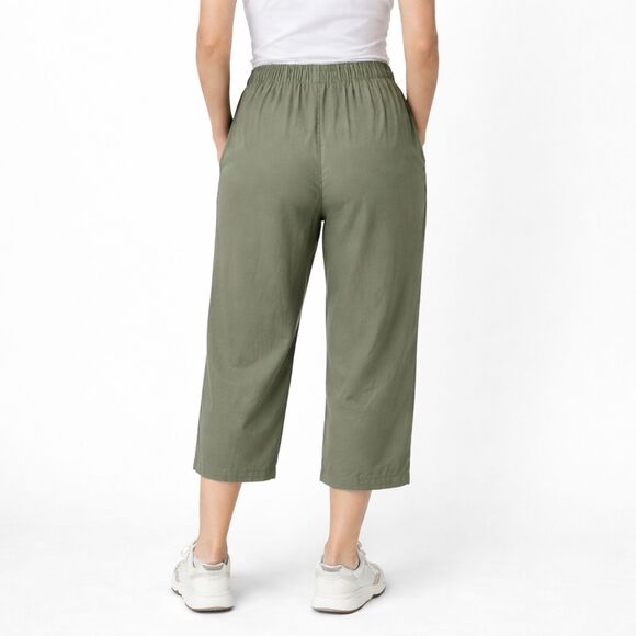 Chico’s Pants Size 2 (12) Green Crop Lightweight Flowy Lyocell * - Picture 2 of 13